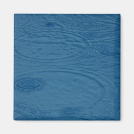 Rain Ripples (Blå Vatten Vinkara) Magnet