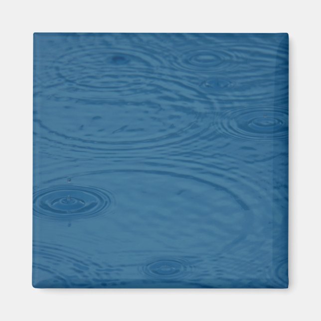 Rain Ripples (Blå Vatten Vinkara) Magnet (Framsidan)