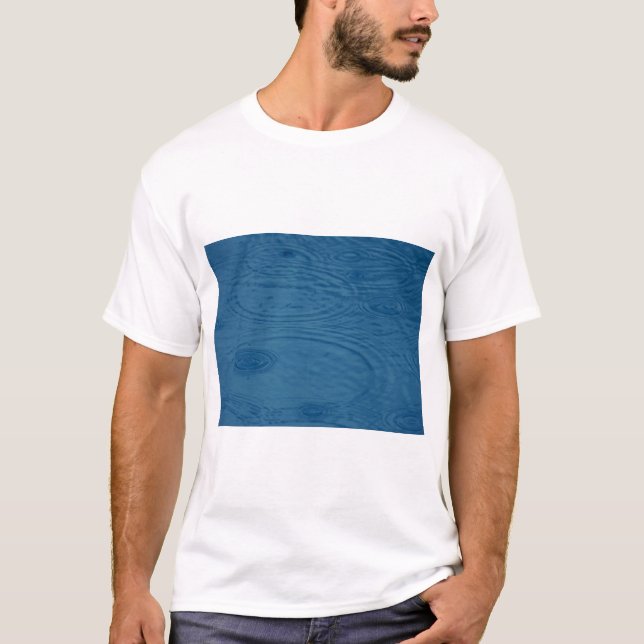 Rain Ripples (Blå Vatten Vinkara) T Shirt (Framsida)