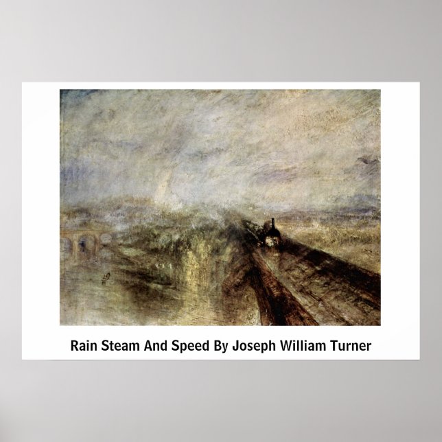 Rain Steam and Speed by Joseph William Turner Poster (Framsidan)