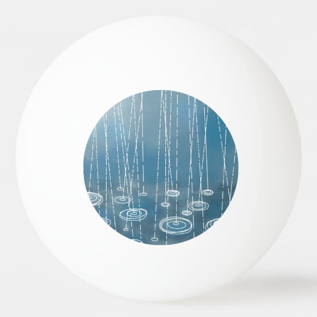 Rain Storm Blue Pingisboll (Framsidan)