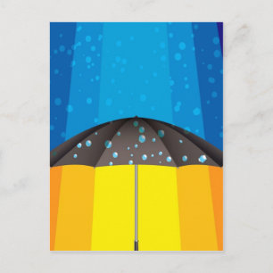 Rain storm på en solig dag vykort