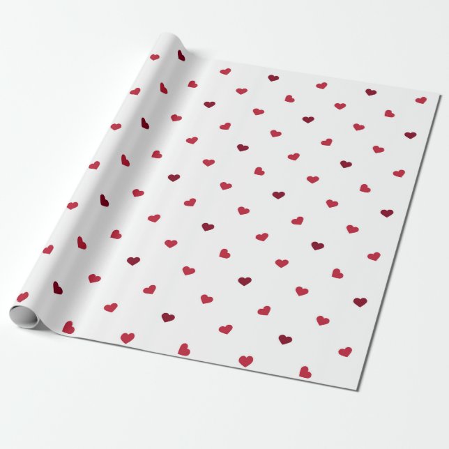Rain Tiny Hearts söta gåva från kärlek Presentpapper (Utrullad)