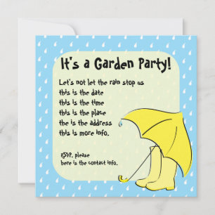 Rain Umbrella Inbjudningar