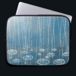 Rain Weather Blue Laptop Fodral<br><div class="desc">En abstrakt som målar regn,  stormar och vild i blått. Originalkonst av Nic Squirrell.</div>