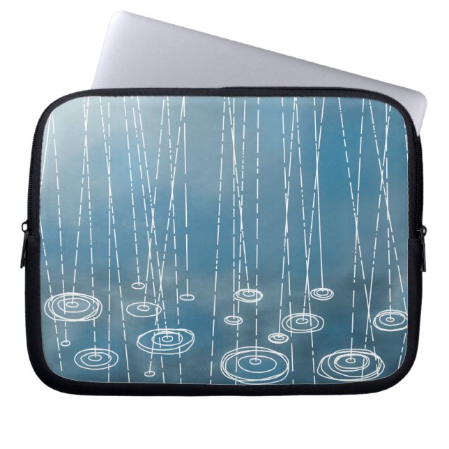 Rain Weather Blue Laptop Fodral (Framsidan)