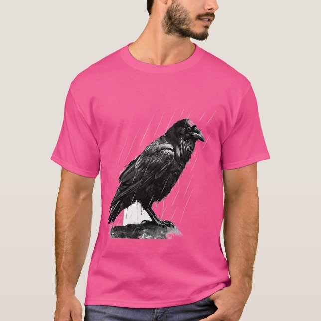 Rain Whispers, Raven Wisdom T Shirt (Framsida)