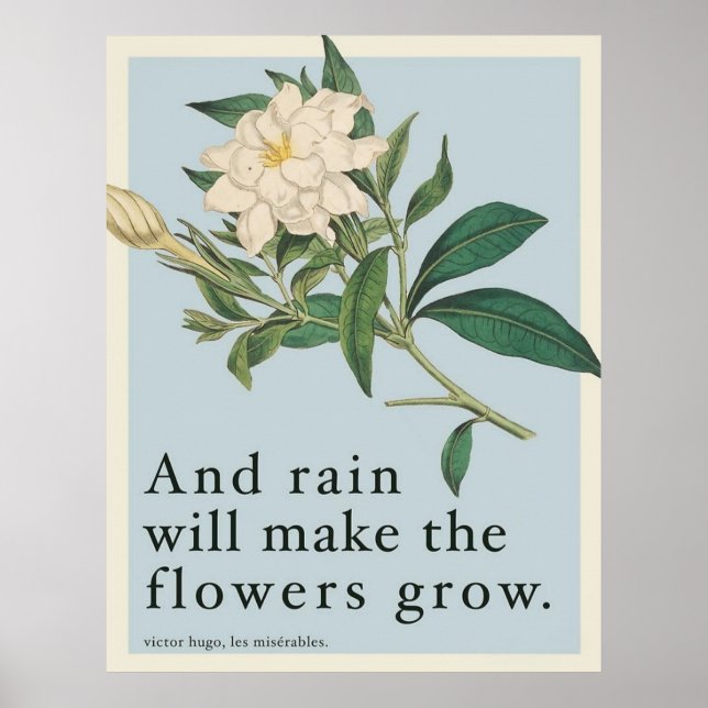 Rain Will Make The Flowers Grow - Les Miserables  Poster (Framsidan)