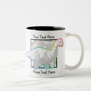 Rainboged Dinosaur Mugg