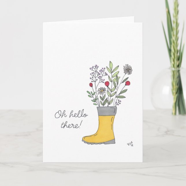 Rainboot Oh Hej Där Card Tack Kort (Framsida)