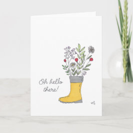 Rainboot Oh Hej Där Card Tack Kort