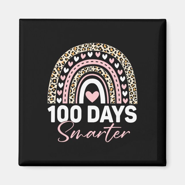 Rainbow 100 dagar smartare lärare barn 100 dagar a magnet (Framsidan)