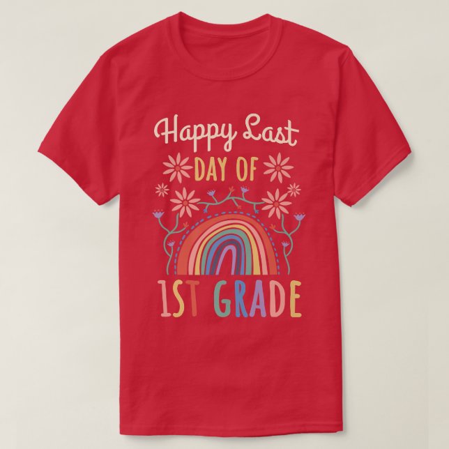 Rainbow 1st Klass Unicorn Studenter Teacher T Shirt (Design framsida)
