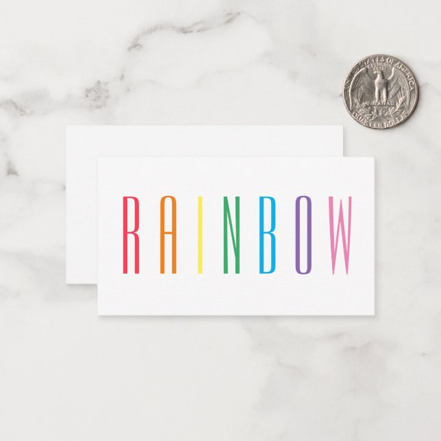 RAINBOW 3,5 x 2-plattkort Anteckningskort (Fram/Back In Situ)