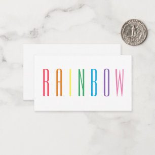 RAINBOW 3,5 x 2-plattkort Anteckningskort