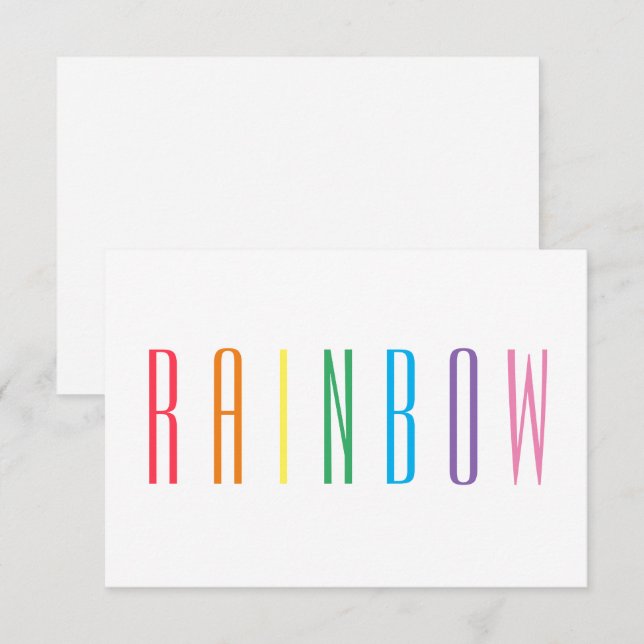 RAINBOW 3,5 x 5-platta kort (Fram/baksida)