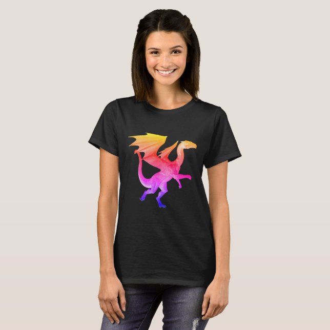 Rainbow 3D Dragon Tee (Hel framsida)