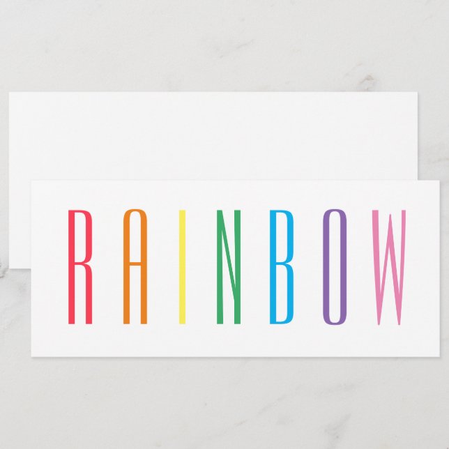 RAINBOW 4 x 9,25-platta kort (Fram/baksida)