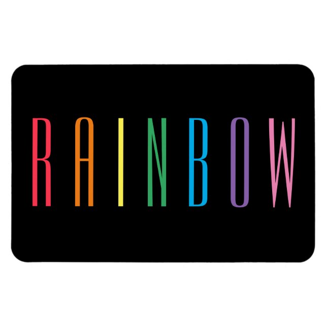 RAINBOW 4x6 Flexibelt magnet/svart Magnet (Horisontell)