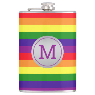 Rainbow 6 Rand Gay pride Monogram Initial Fickplunta