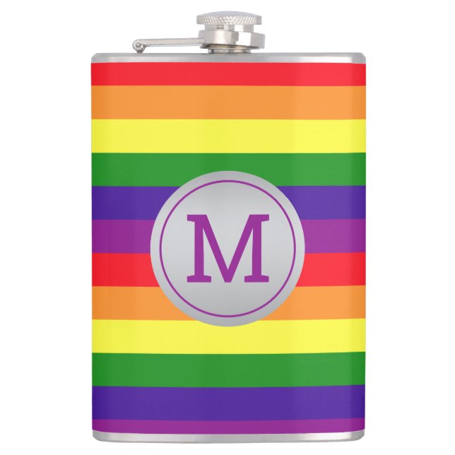 Rainbow 6 Rand Gay pride Monogram Initial Fickplunta (Framsidan)