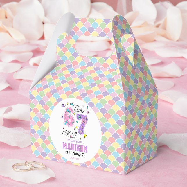 Rainbow 7th Birthday | I Was 6, Now 7 | Kids Presentaskar (Bröllop)