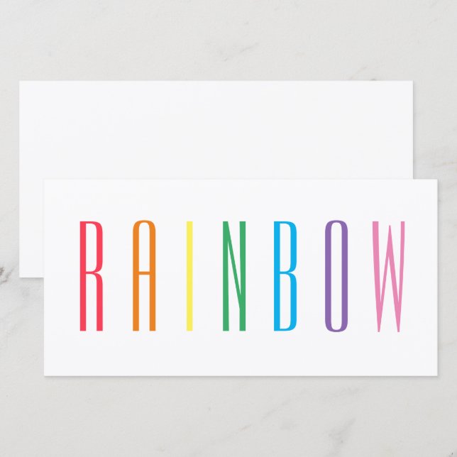 RAINBOW 8 x 4-platta kort (Fram/baksida)