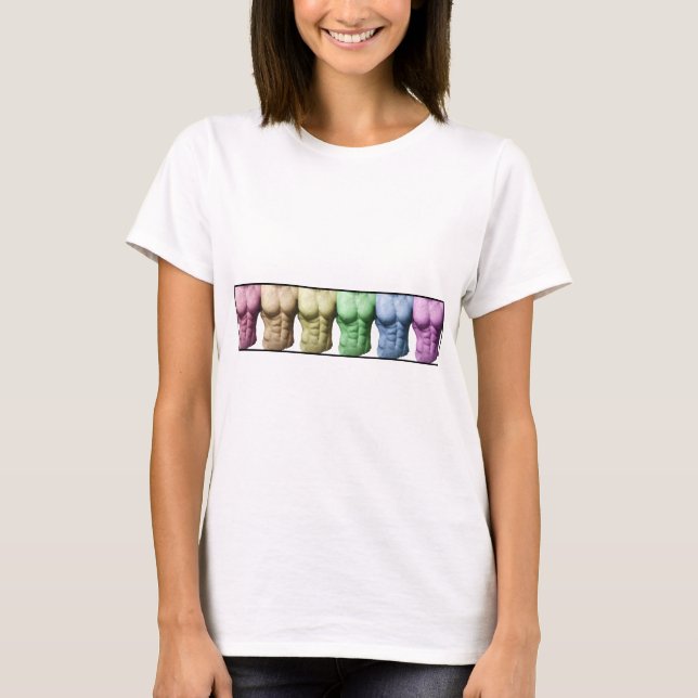 Rainbow Abs Tee Shirt (Framsida)