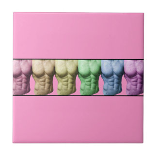 Rainbow Abs Tile- Rosa Kakelplatta