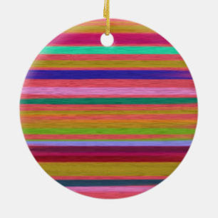 Rainbow abstrakt art rand modern julgransprydnad keramik