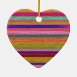 Rainbow abstrakt art rand modern julgransprydnad keramik