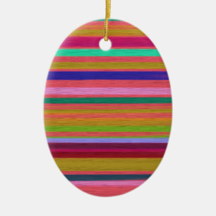 Rainbow abstrakt art rand modern julgransprydnad keramik