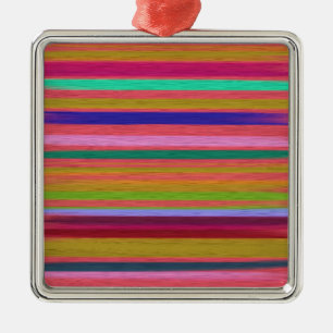 Rainbow abstrakt art rand modern julgransprydnad metall