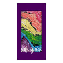 "Rainbow" Abstrakt Art Säker Space Lila Poster