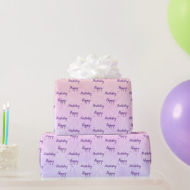 Rainbow Abstrakt Birthday Presentpapper