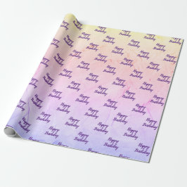 Rainbow Abstrakt Birthday Presentpapper