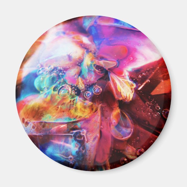 Rainbow Abstrakt Boro Glass Magnet (Framsidan)