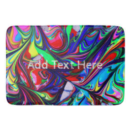 Rainbow Abstrakt Paint Swirls Badrumsmatta