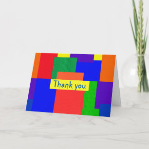 Rainbow Abstrakt Patchwork - tackkort