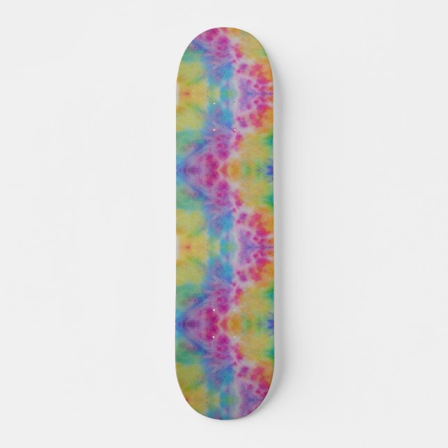 Rainbow Abstrakt Tie Dye Mini Skateboard Bräda 18,5 Cm (Framsida)