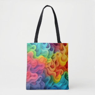 Rainbow Abstrakt Vinkarare Tygkasse