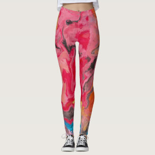 Rainbow Abstrakt Waterfall Leggings