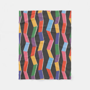 Rainbow abstrakt zig zag seamless mönster,hand pa fleecefilt