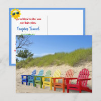 Rainbow Adirondack Beach-stolar