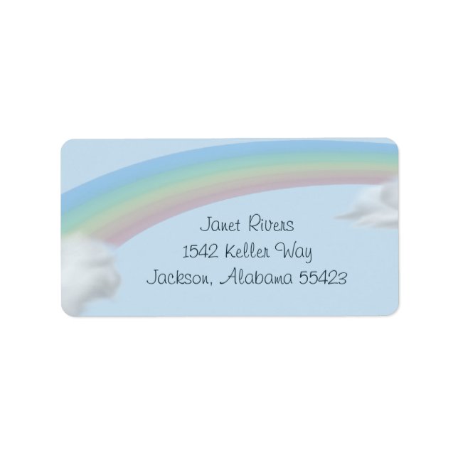Rainbow Adress Stickers Adressetikett (Framsidan)