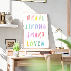 Rainbow Affirmation Kids Nursery Poster