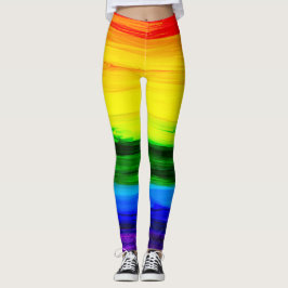 Rainbow Alcohol Bläck Abstrakt Leggings