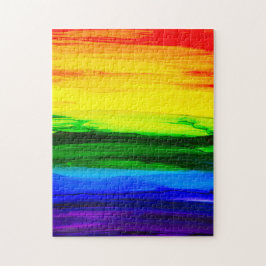 Rainbow Alcohol Bläck Abstrakt Pussel