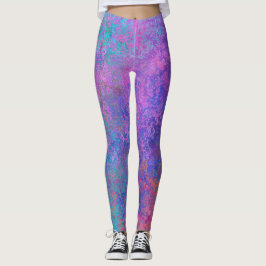 Rainbow Alcohol Bläck, Bright Colorful Abstrakt Leggings