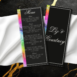Rainbow Alcohol Bläck Watercolor Menu Program